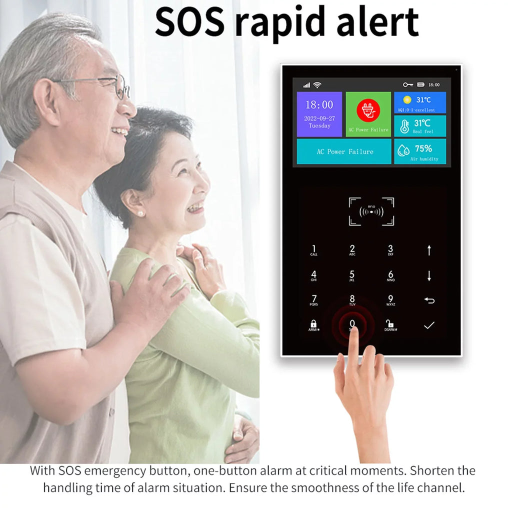 Walmeck All Touch  Screen Wireless   Burglar System Smart Home   Smart