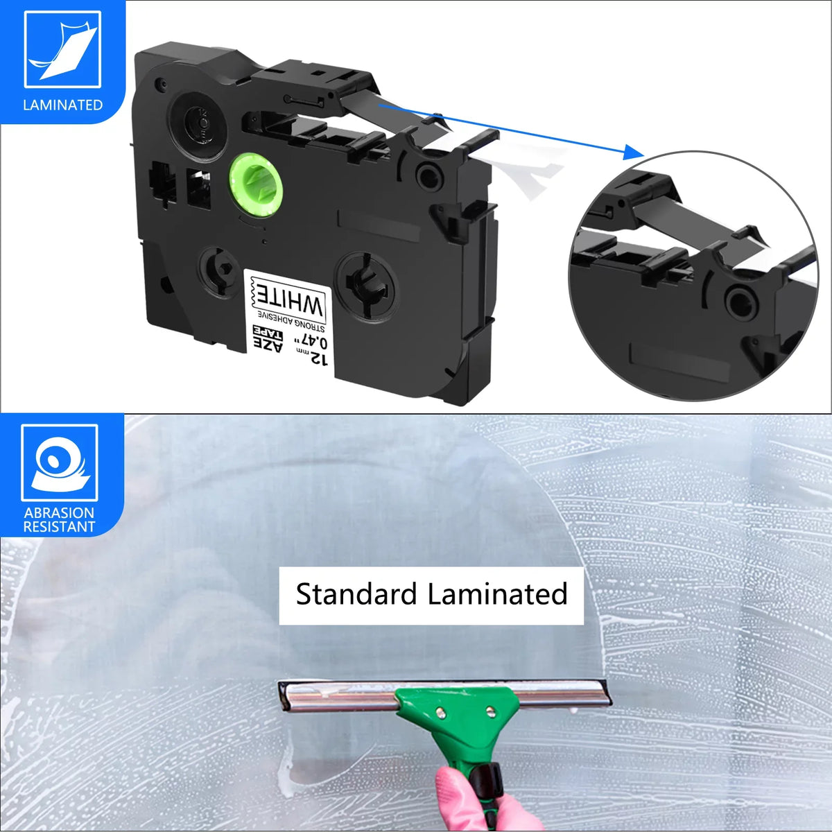 40PK Compatible for Brother P-touch Black on White 12mm  TZe TZe-S231 -S231 TZe-231 -231 Extra Strength Laminated Label Tape