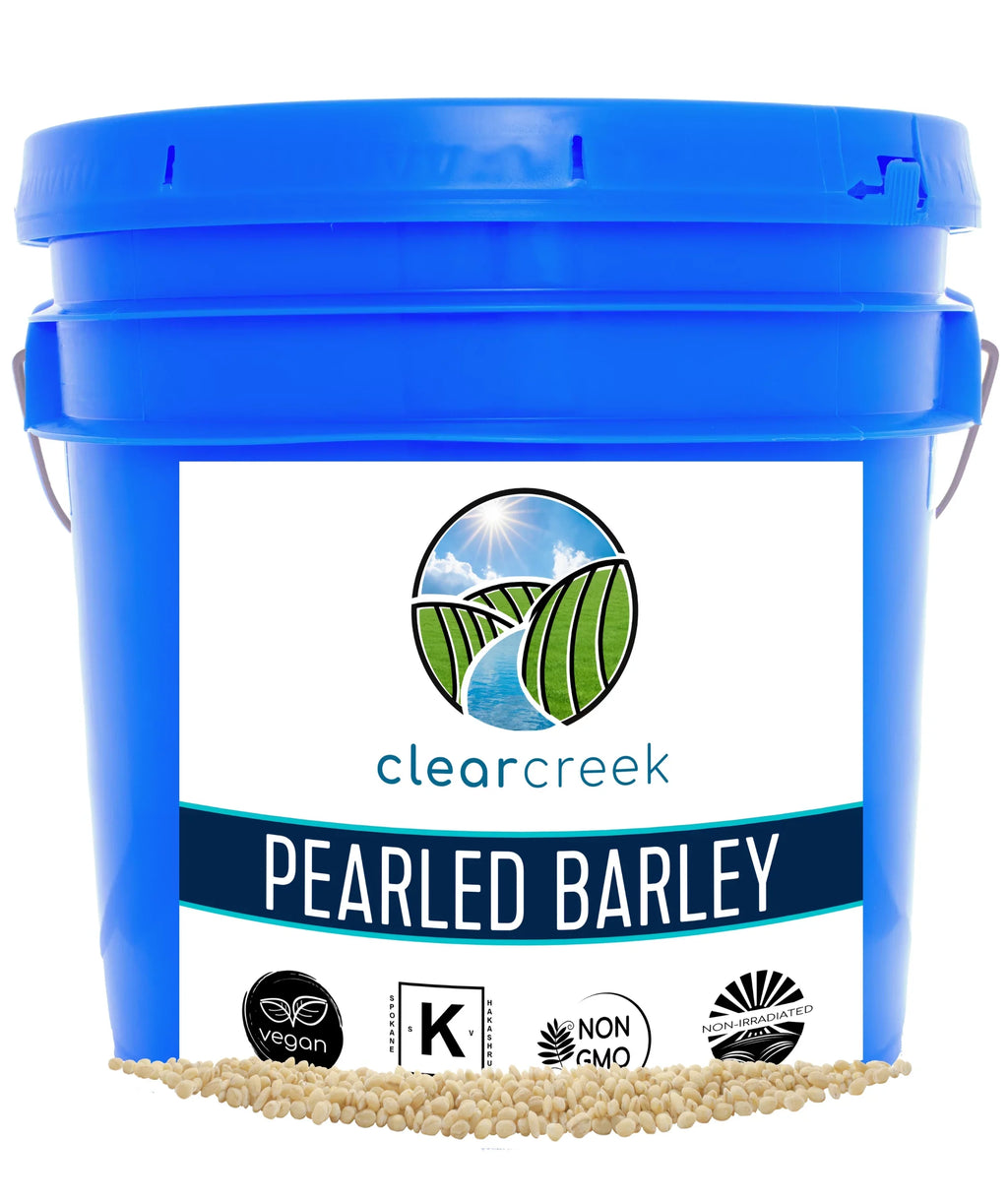 Pearled Barley Bulk | 25 lbs Bucket | Non  | Kosher | Food Storage