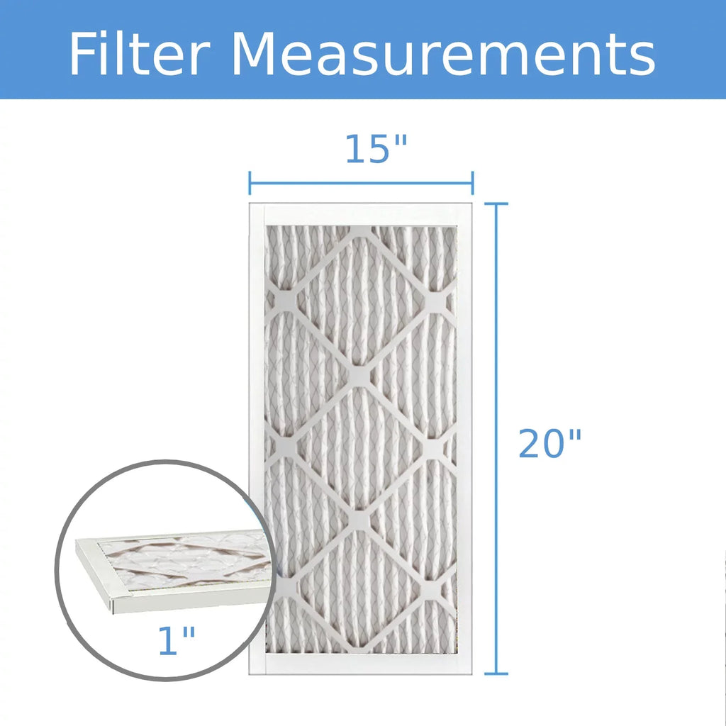 15x20x1, Purolator Hi-E 40 Extended Surface Pleated Air Filter, Mechanical  8, (6 Pack)