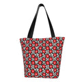 Lukts Red Floral Tote Bag,Shoulder Bag Women'S Hobos Handbags Large Capacity Shopping Bag