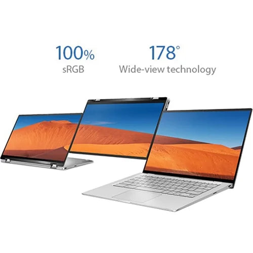 Chromebook Flip C434 2-In-1 Laptop, 14" Full  Touchscreen 4-Way NanoEdge, Intel Core M3-8100Y Processor, 4GB , 64GB eMMC Storage, All-Metal Body, Backlit , Chrome , Silver - (Open Box)