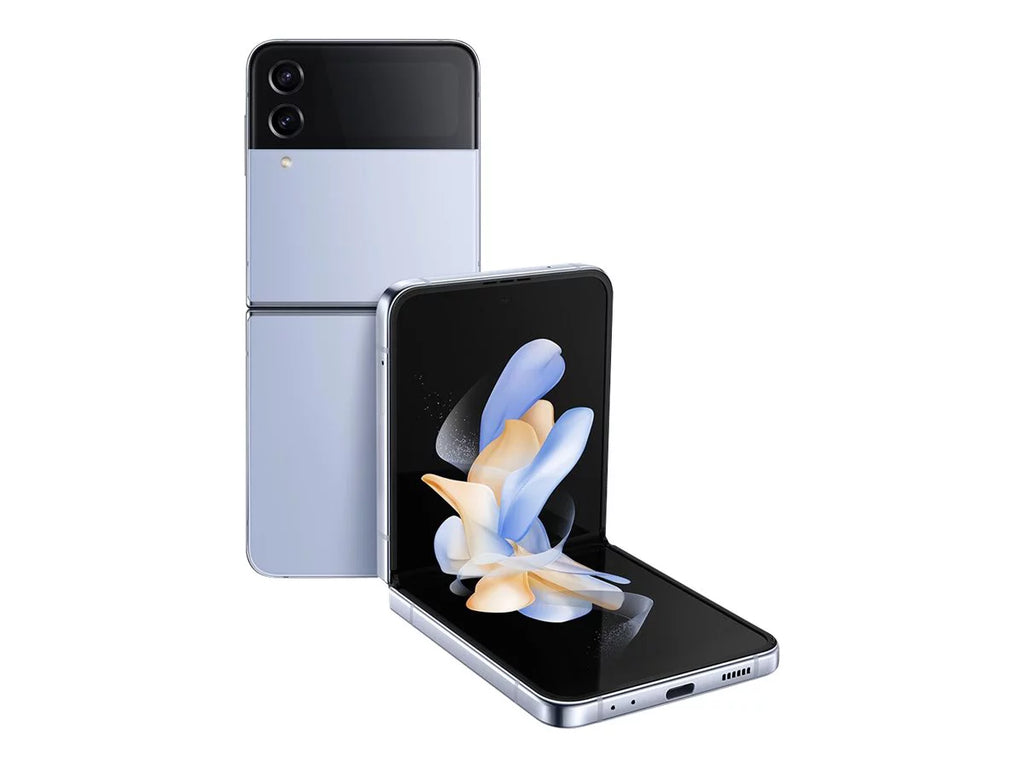 Samsung Galaxy Z Flip4 - 5G smartphone - dual- -  8  / Internal Memory 256  -  display - 6.7" - 6.7" - 2640 x 1080 pixels 2640 x 1080 pixels (120 Hz) - 2x rear cameras 12 , 12  - front camera 10  - blue