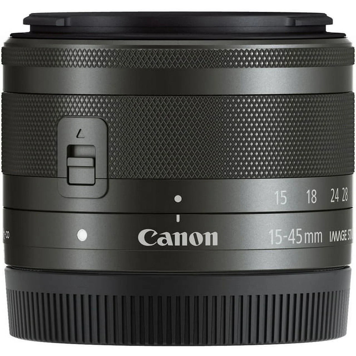 Canon -M 15-45mm f/3.5-6.3   Lens (Graphite) - PixiBytes Basic Bundle