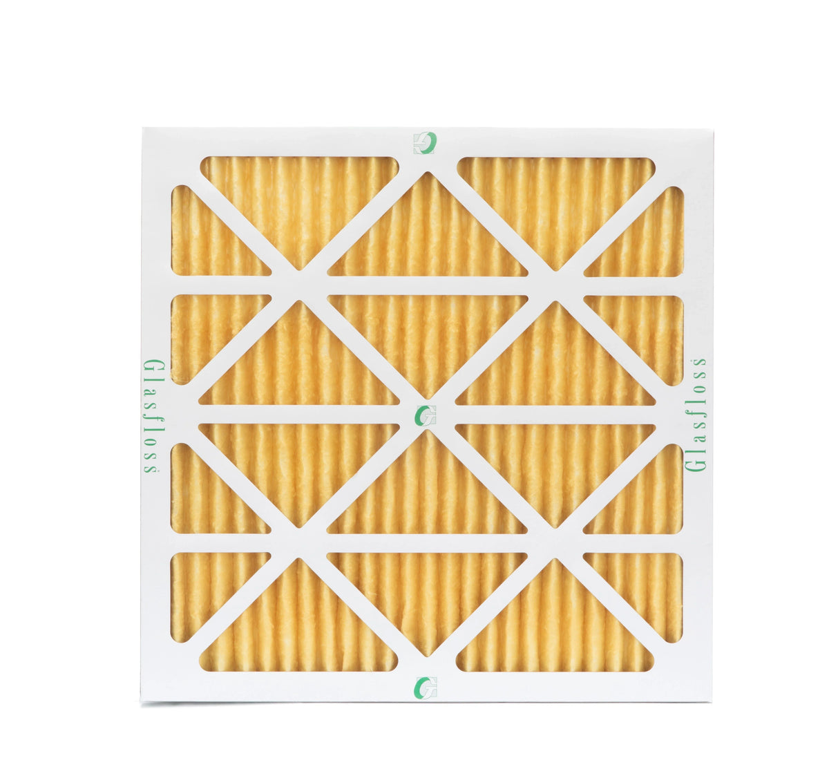 6 Pack of 25x25x1  11 Pleated Air Filters by Glasfloss. Actual Size: 24-1/2 x 24-1/2 x 7/8