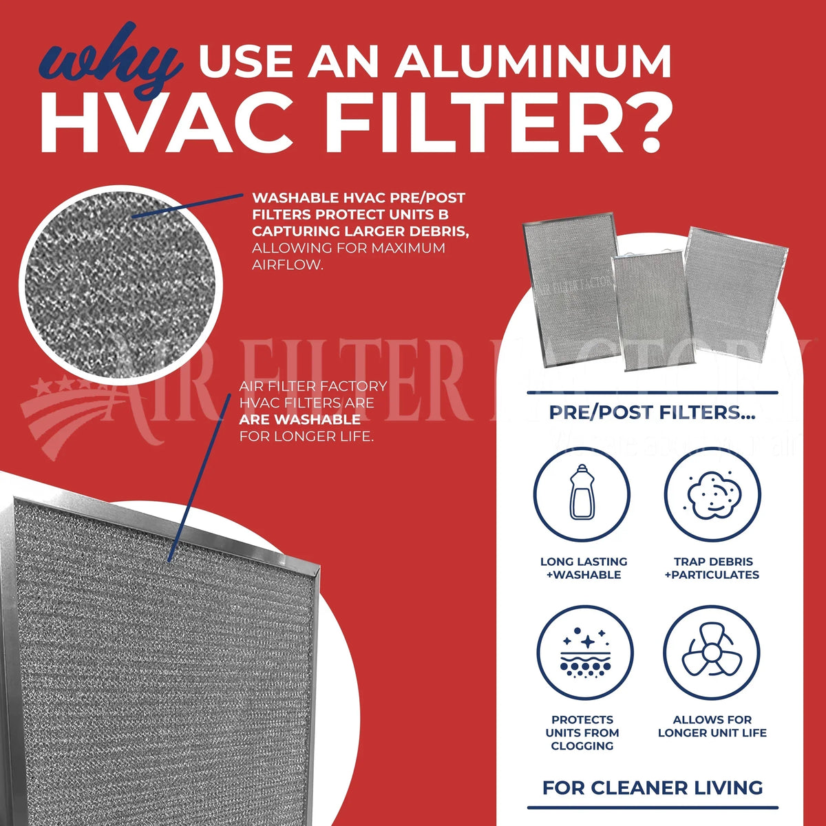 2-Pack 123324‐004, 123324004, TRN123324004 Compatible with Trion Aluminum Furnace  Pre/Post Filters By Air Filter Factory