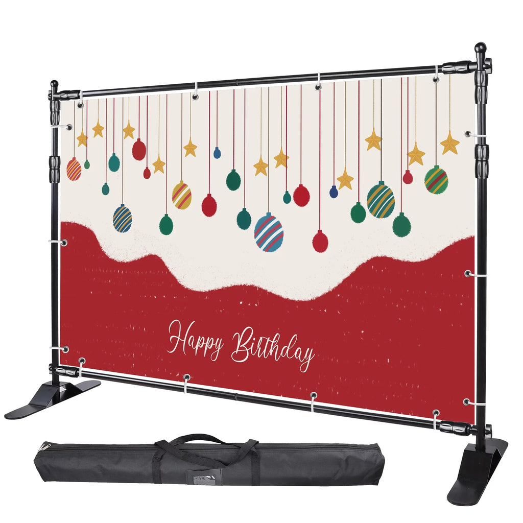 InstaHibit 10x8 ft Banner Stand Adjustable Step and Repeat Stand Expanding Trade Show Display Backdrop