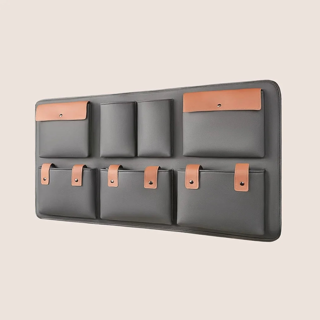 Hanging Car  Trunk Organizer Black Brown Eco Leather Owleys Storage Accessories With Pockets Waterproof