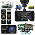 4" 1080P  Touch Screen Dash Cam Dual Lens Car  170° Front and Rear Camera Dashboard, Camera Recorder with G-Sensor