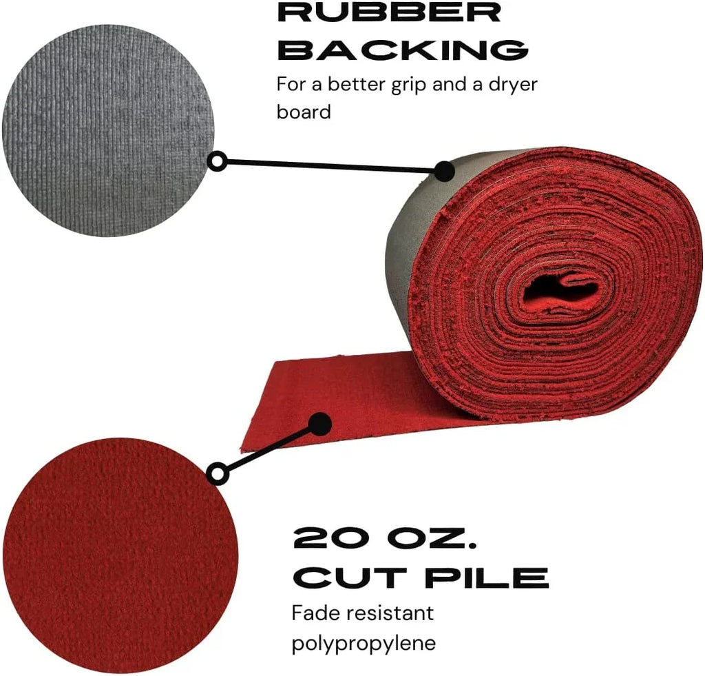 Carpet by the Foote 1 Roll 12 inches X 100 feet 20 Ounces  stabilized Polypropylene Real Tufted Carpet  Red Boat Trailer Bunk Carpet.