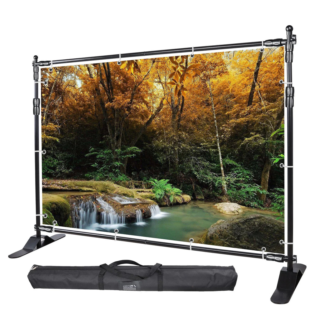 InstaHibit 10x8 ft Banner Stand Adjustable Step and Repeat Stand Expanding Trade Show Display Backdrop