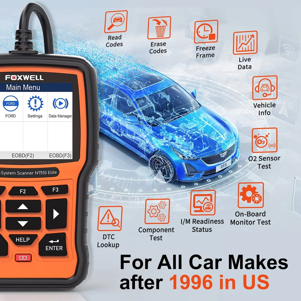 NT510 Elite Automotive Bi-Directional Scan Tool Fits for Toyota Lexus Scion Full System  Scanner  Bleeding    Reset Service Active Test OBD2 Scanner Car Code Reader  Scan