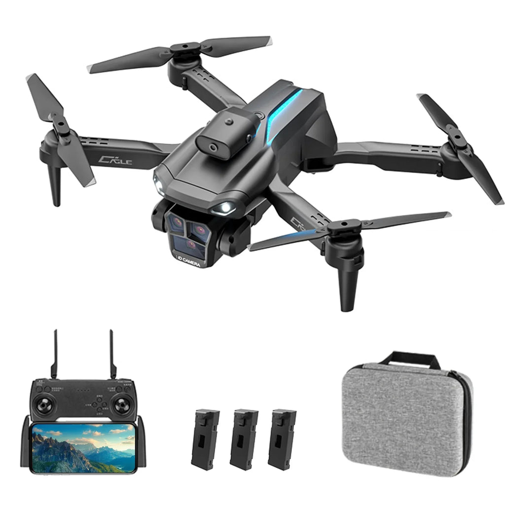 Meterk Remote Control with Camera 4K 3 Front Camera 2 Bottom Camera Obstacle Avoidance 5GWiFi  Storage Bag Package Trajectory Flight Gesture Photography Follow Flight 3 Battery