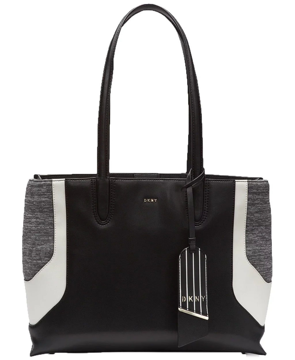 Jade Wide Handbag Tote (Gray/Black)