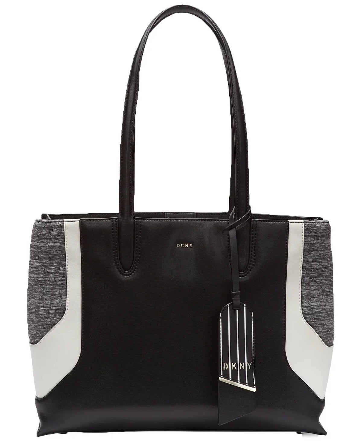 Jade Wide Handbag Tote (Gray/Black)