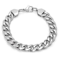 SteelTime Men's Stainless Steel  Classic Cuban Link Bracelet