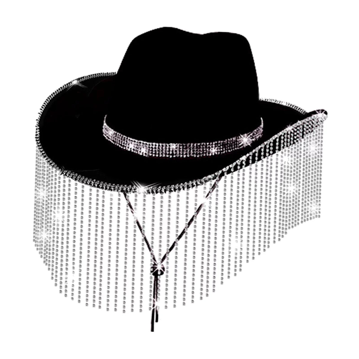 Segolike Cowboy Hat Men Cowgirl Hat Sun Protection Lightweight with Chin Strap Unisex Sunhat Sun Hat for Camping Street Beach Festivals Backpacking Black