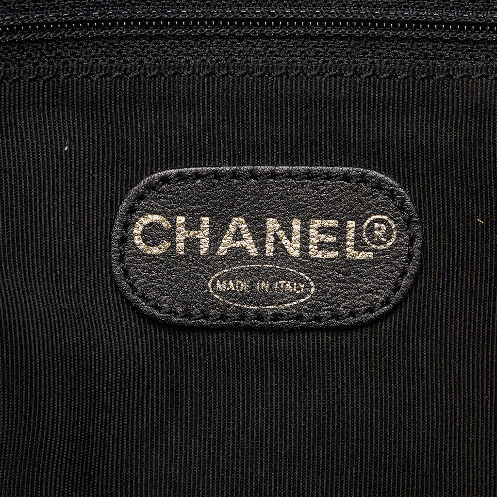 Pre-Owned Authenticated Chanel  Tote Lambskin Leather Black Tote Bag Unisex (Good)