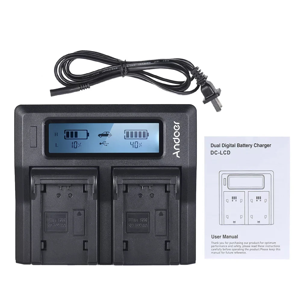 Andoer -FZ100 Dual Channel  Camera Battery Replacement for Sony A7III A9 A7RIII A7SIII