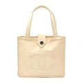 Pre-Owned  Chanel here mark handbag tote bag nylon light pink beige (Good)