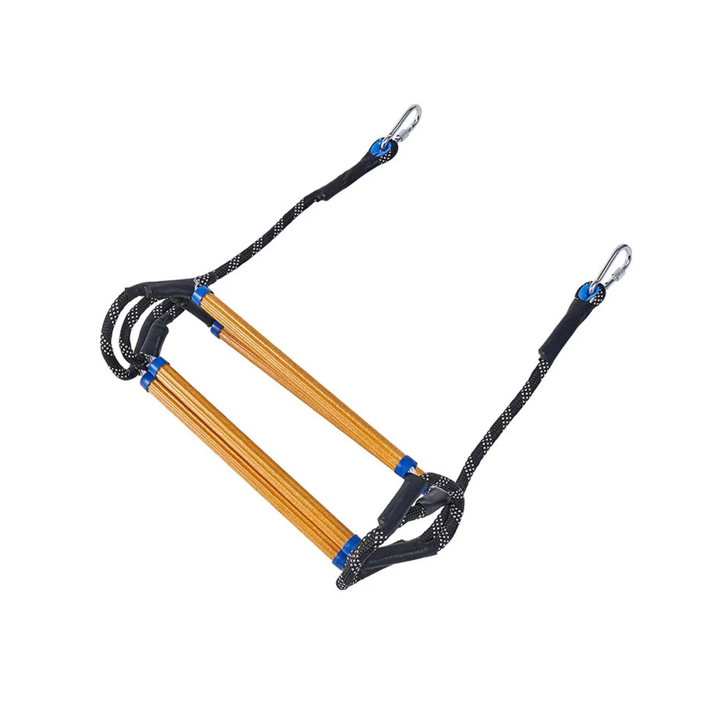 Boat Rope Ladder, 4/5 Tier Marine Rope Ladder, High Strength Boarding Rope Ladder Climbing Rope Swim Ladder for Inflatable Boat Kayaking Canoe Sailing 4 Steps