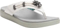 Women's Alegria by  Lite Layah Thong Sandal White Vegan Leather 41 M