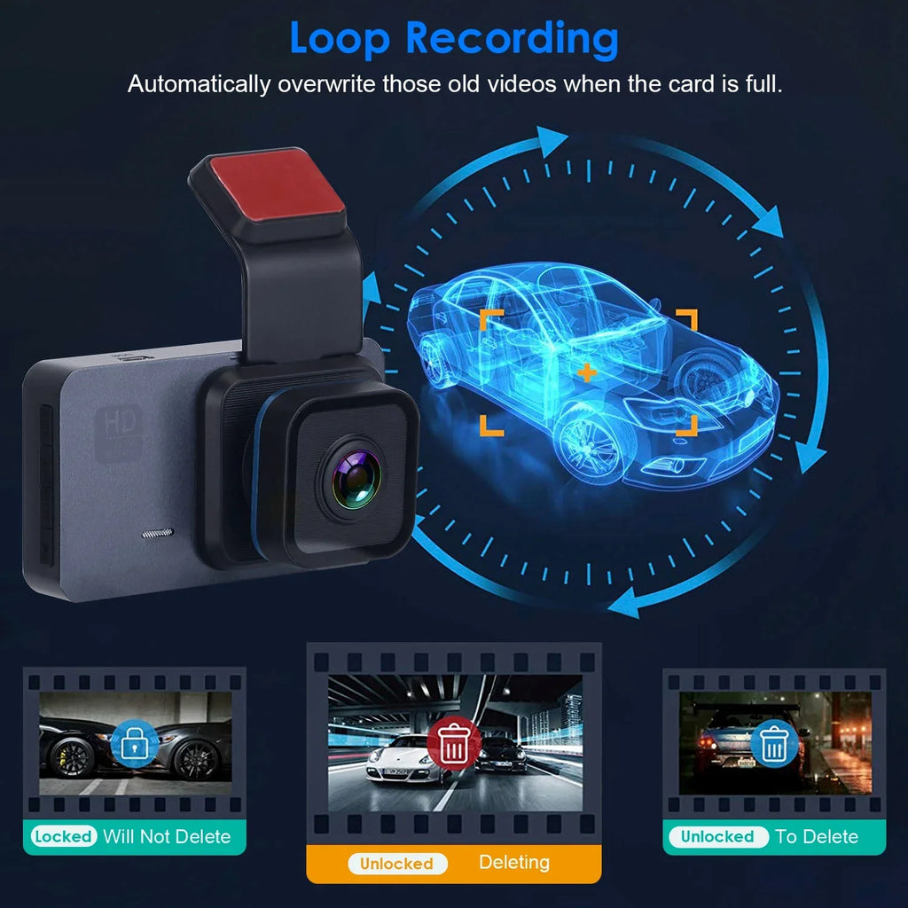 1080P Dual Lens Dash Cam, iMounTEK Universal Vehicle Driving Recorder, Car  with WiFi  G-Sensor  Control Motion Detection Parking Monitor Night Vision