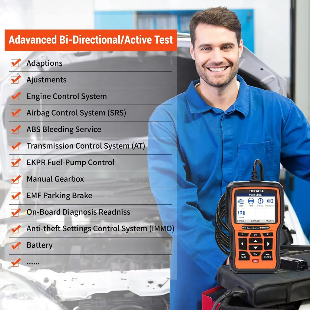 NT510 Elite Automotive Bi-Directional Scan Tool Fits for Toyota Lexus Scion Full System  Scanner  Bleeding    Reset Service Active Test OBD2 Scanner Car Code Reader  Scan