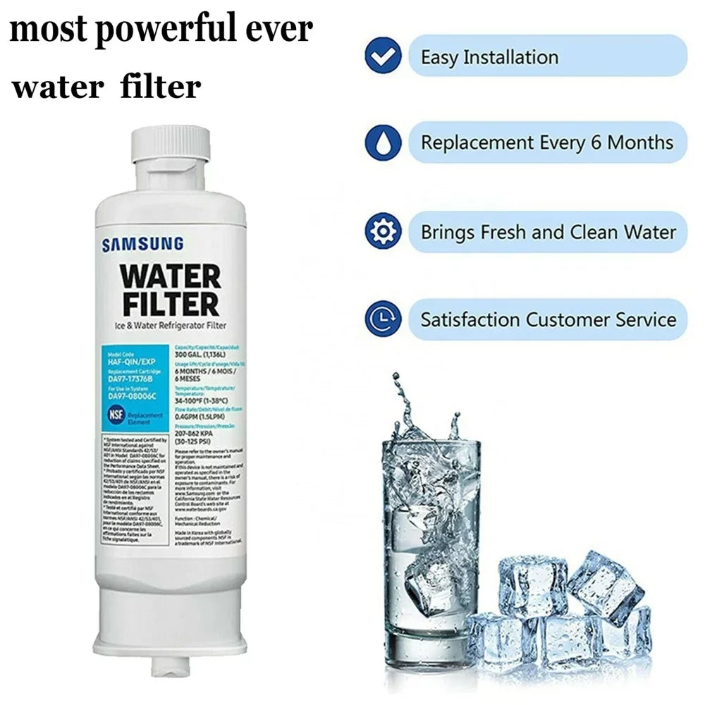 4 Pack Compatible with DA97-17376B, DA97-08006C, -, -/ Refrigerator Water Filter