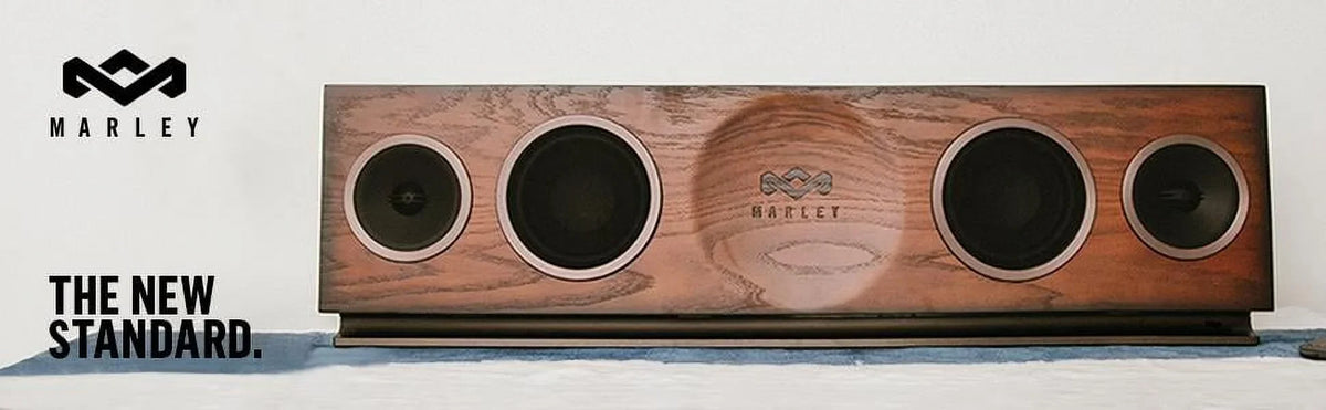 House of Marley, One Foundation Premium Home Audio Hi-Fi System, 3.5 High-Output Woofers, 2 x 1 High-Definition Tweeters, 220 Watt Stereo Power,  Certified Solid Oak Baffle, -DA002- Regal