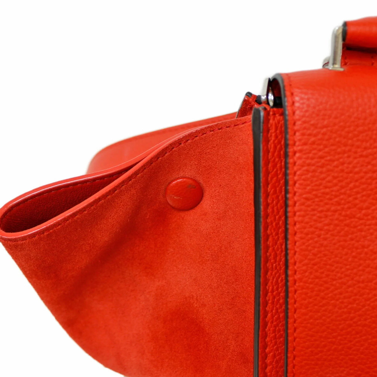 Pre-Owned Celine Trapeze Handbag Leather Orange Women's  (Fair)