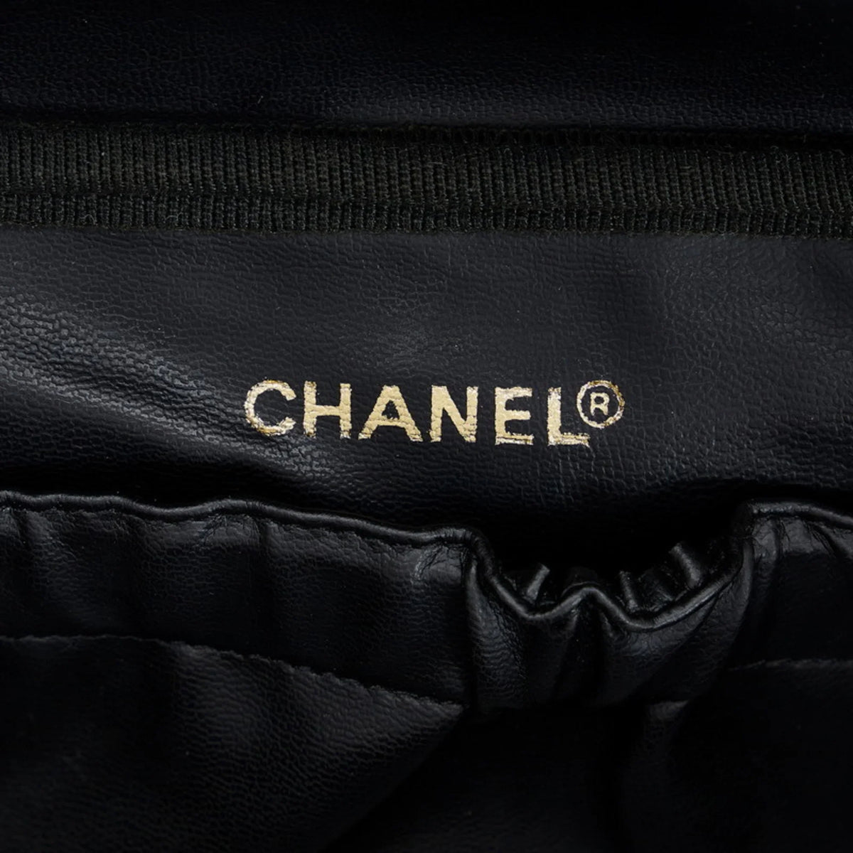Pre-Owned Chanel Cocomark Bicolore Vanity Bag Handbag Black Lambskin Ladies  (Fair)