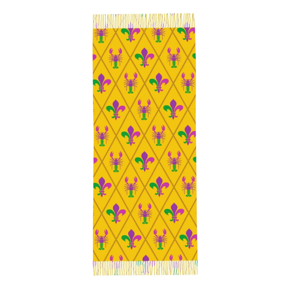 Junzan Lightweight Women'S Fashion Mardi Gras Crayfish And Fleur De Lis Printed Winter Fall Warm Scarves Scarf Shawl
