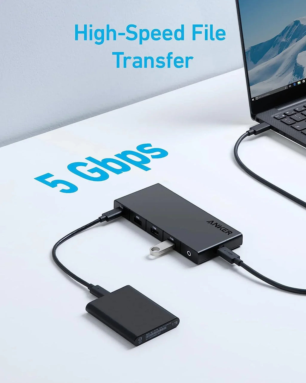 Anker 364  C Hub (10-in-1, Dual 4K ) with Max 100W Power Delivery, Dual 4K  Ports, 4 -A and -C Data Ports, Ethernet and  Card Slot for Dell Laptop, ThinkPad, and More