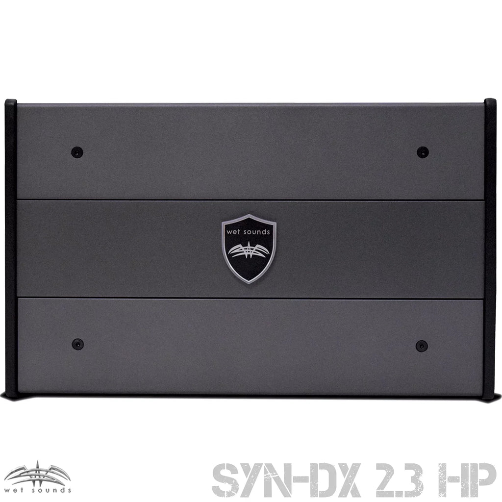 Wet Sounds REV8B- 8" Black Tower Speakers with Stainless Steel Fixed Mini Clamps & -DX2.3 1200 Watt Amplifier