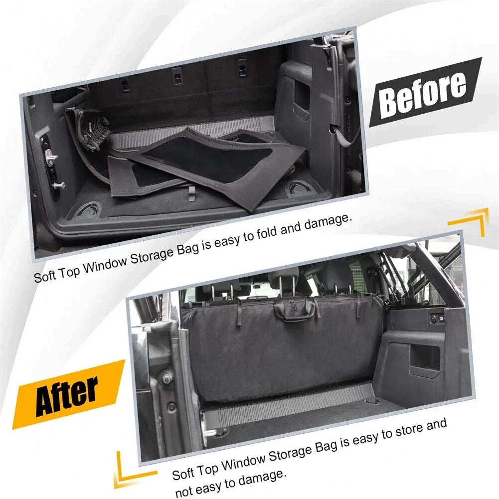 For Ford Bronco Accessories 2021-2023 4-Door 600D Soft Top Window Storage Bag