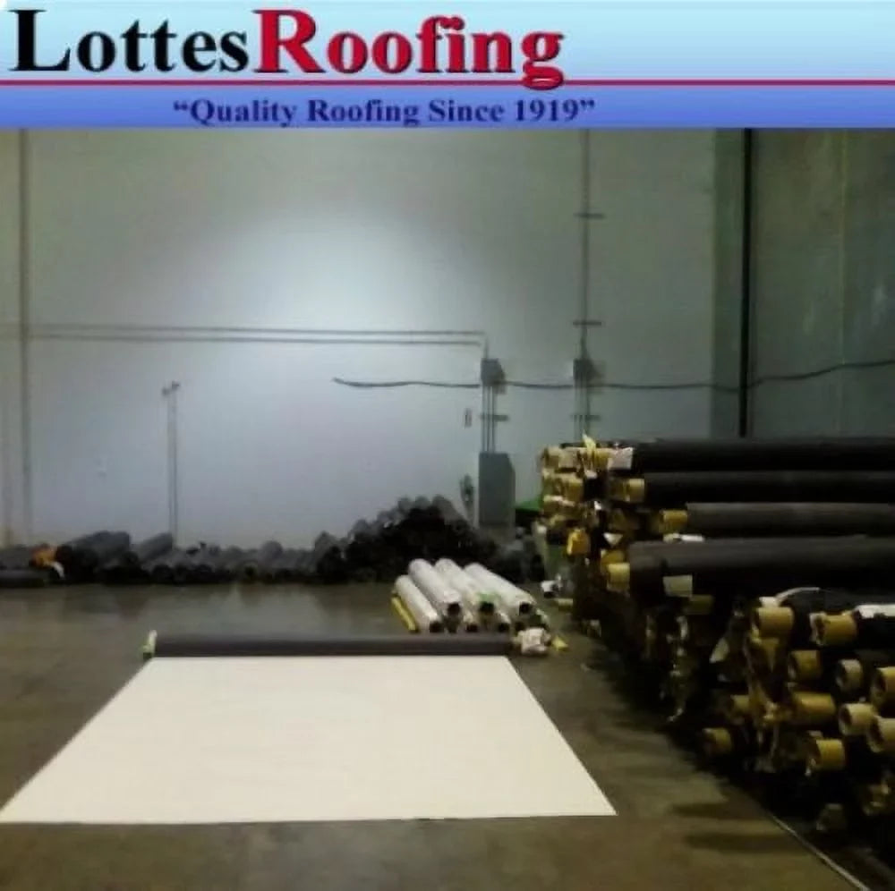 10' x 30' 45 Mil White   Rubber Roof Kit, membrane, adhesive, tape, caulk