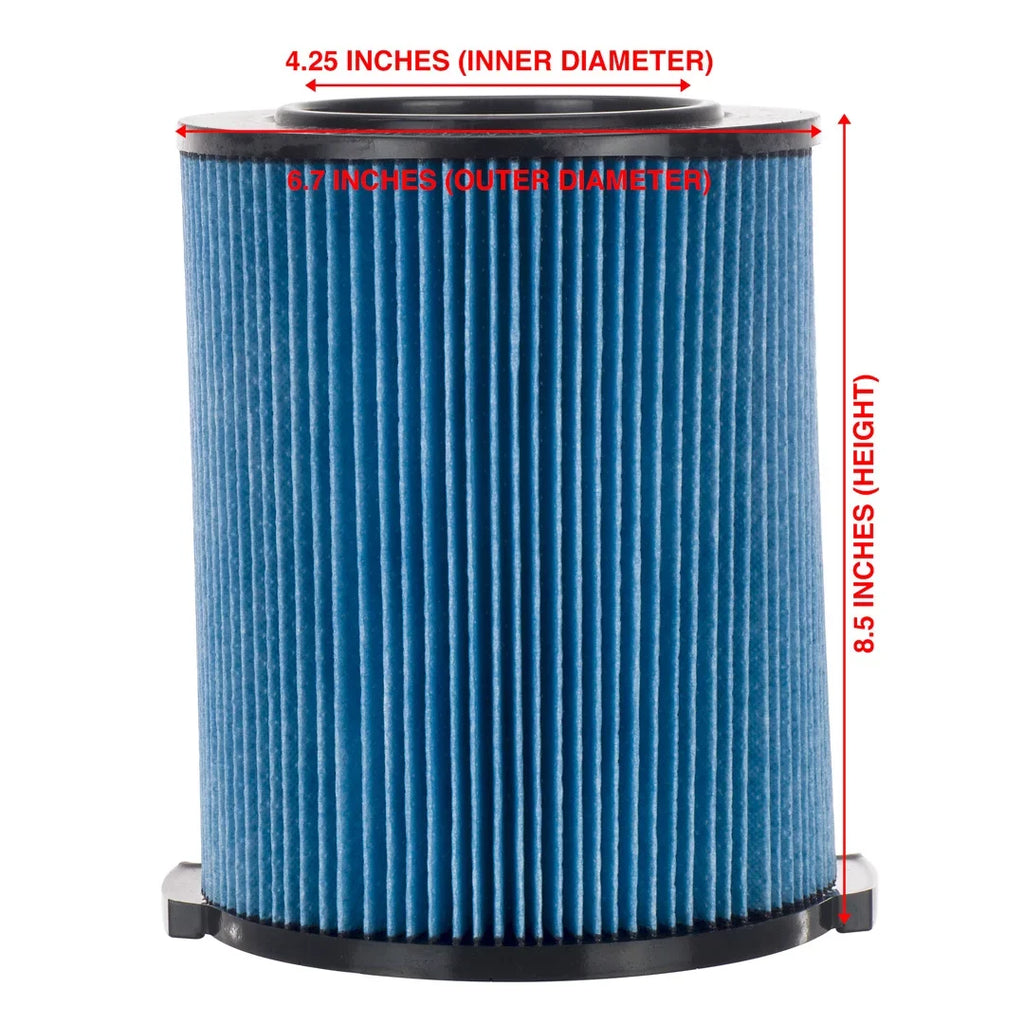 7 Pack 3-Layer Fine Dust Cartridge Filter Replacement Part 72952 Compatible with  VF5000, 5-20 Gallon Wet & Dry Vacuums, Washable & Reusable