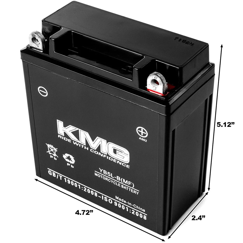 YB5L-B Sealed Maintenance Free 12V 5AH Battery High Performance   Replacement Powersport Motorcycle  Scooter Snowmobile Watercraft