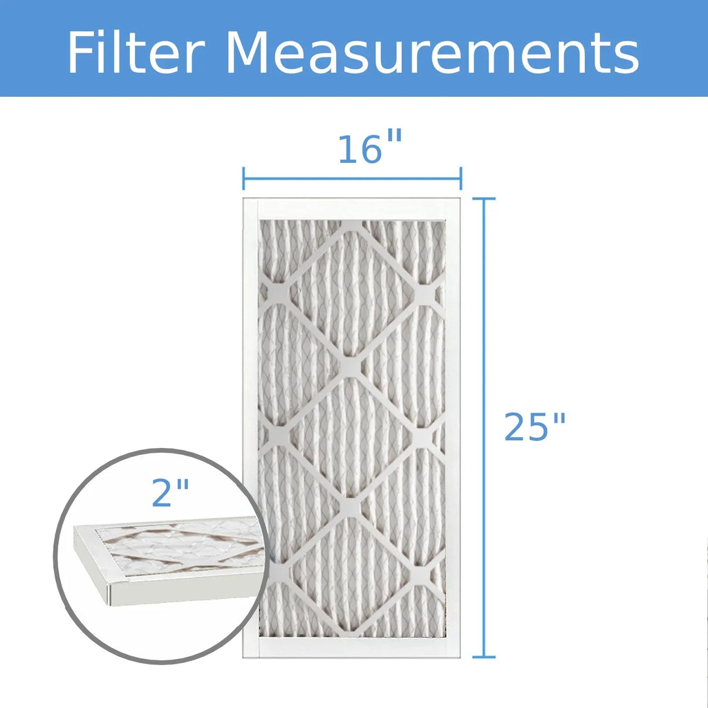 16x25x2, Purolator / Air Guard  Hi-E 40 Extended Surface Pleated Air Filter, Mechanical  8, (6 Pack)