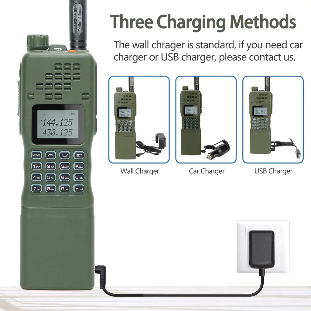 '-152 10W Powerful Ham Radio Portable Tactical Two Way Radio Long Range Walkie Talkie 12000mAh Battery with Extra Programming Cable Full Kits
