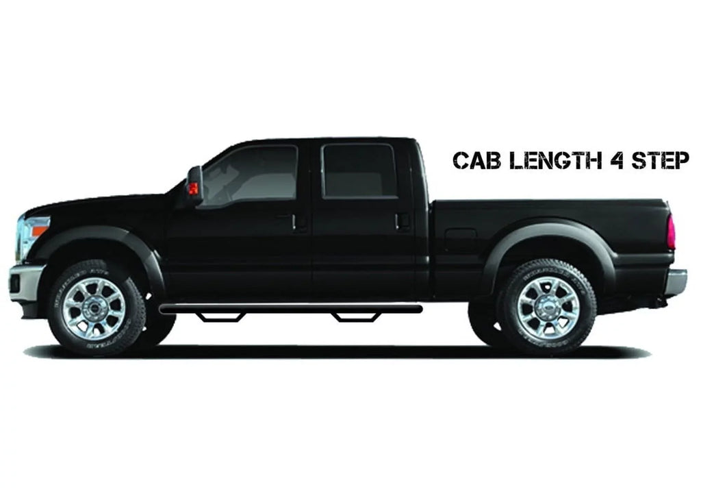 N-Fab by RealTruck Nerf Steps Rs | Textured Black, Cab Length | 319418112 | Compatible with 2019-2020 Ford Ranger Crew Cab All Beds,  Gas