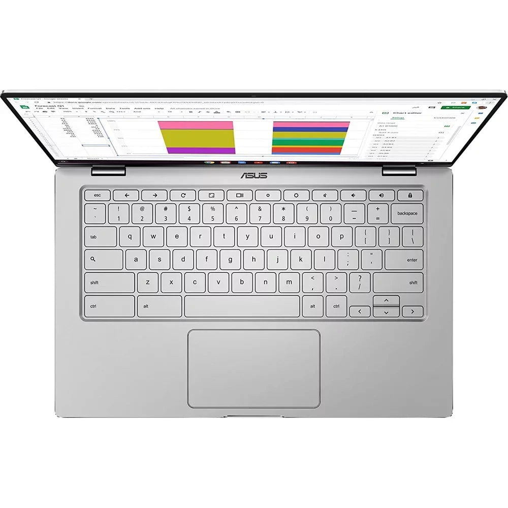Chromebook Flip C434 2-In-1 Laptop, 14" Full  Touchscreen 4-Way NanoEdge, Intel Core M3-8100Y Processor, 4GB , 64GB eMMC Storage, All-Metal Body, Backlit , Chrome , Silver - (Open Box)