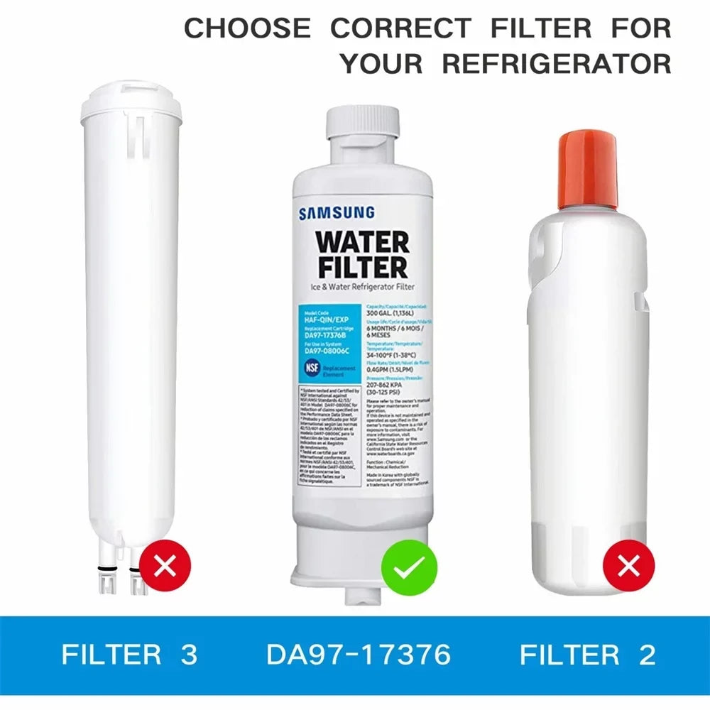 4 Pack Compatible with DA97-17376B, DA97-08006C, -, -/ Refrigerator Water Filter
