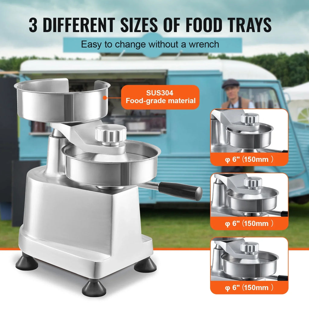 4"/5"/6" Commercial Burger Patty Maker Hamburger Press Forming Machine