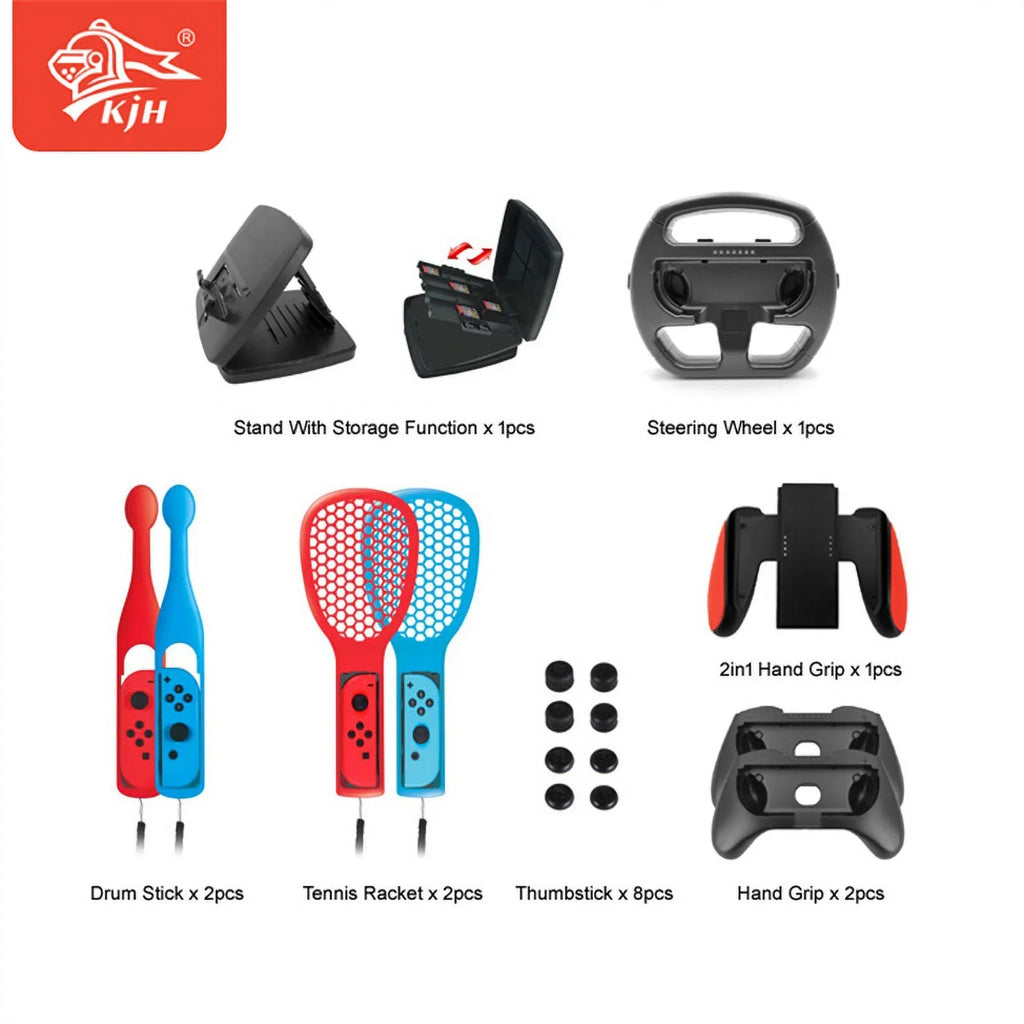 19 in 1 Sports Game Accessories Kit for Nintendo Switch