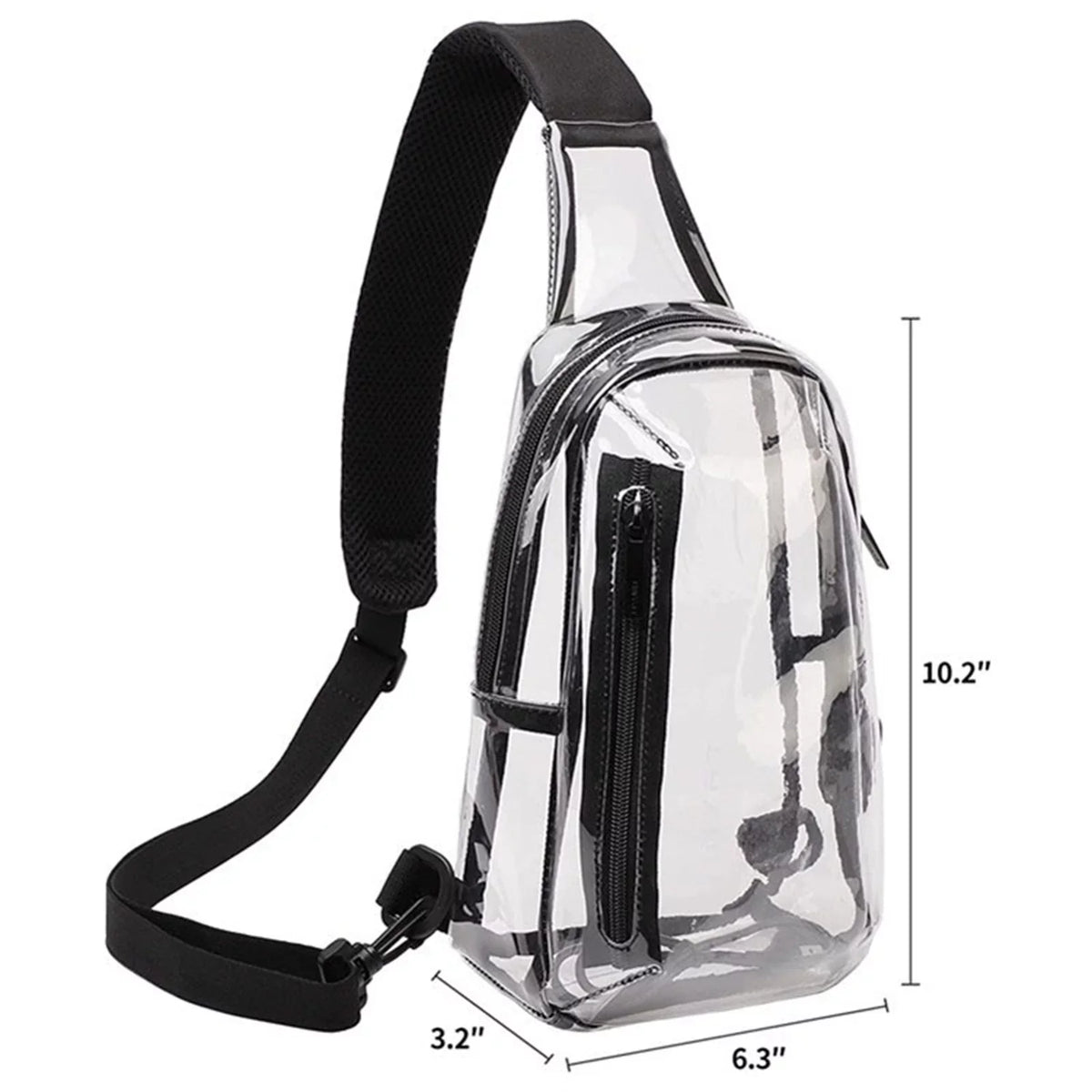 New Transparent Sling Bag Shoulder Bag Outdoor Travel Leisure Sports Visual Bag Adjustable Belt