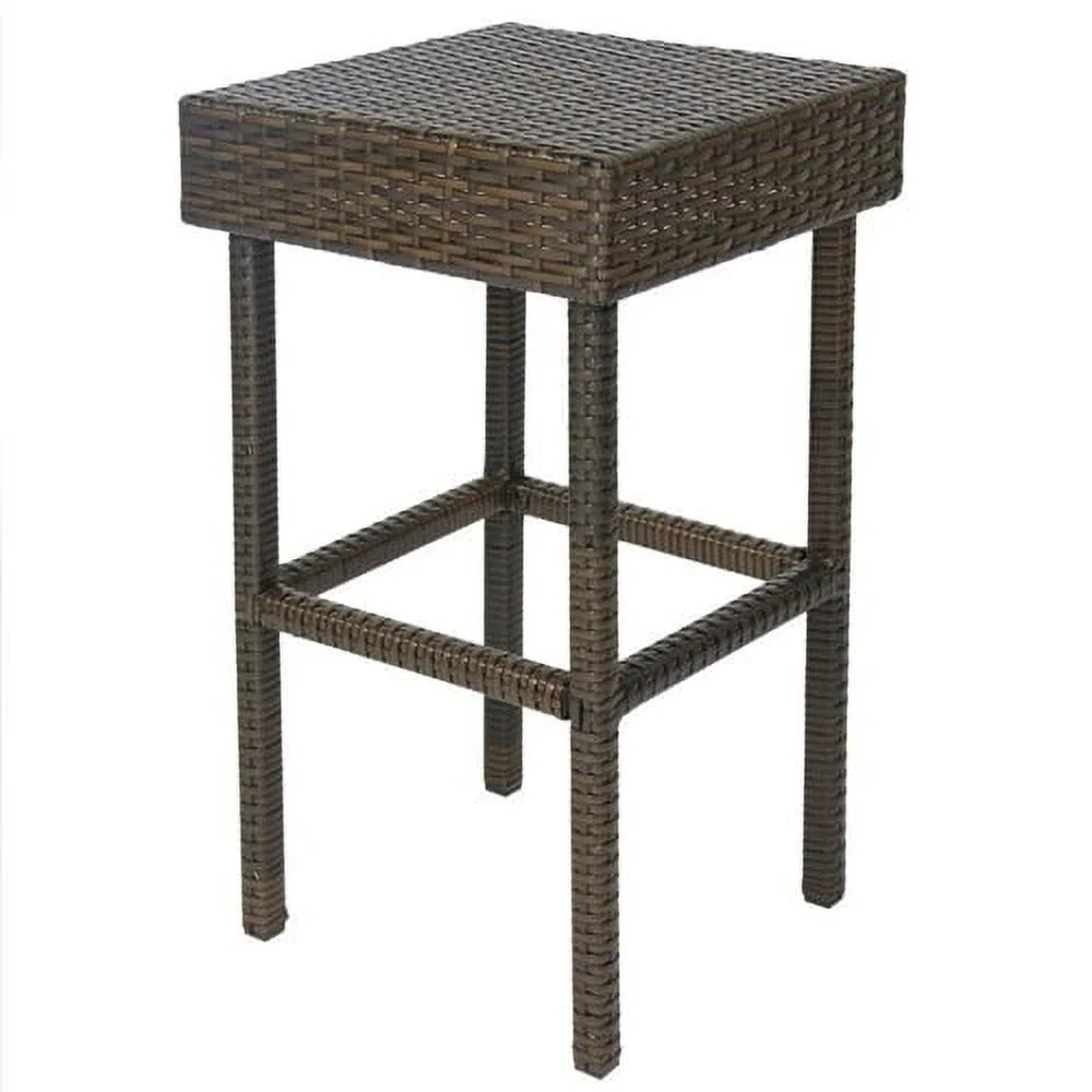 Outdoor 3-Piece  Wicker Bar Set with Table and Stools