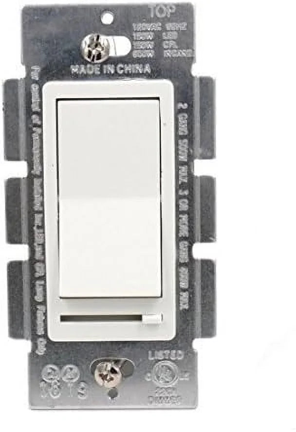 Wall Dimmer Switch For  Lights,Three Way & Single Pole,150W  And  Compatible, 600W Incandescent, Rocker Switch & Slide Dimmer, No Neutral Wire Required, 120V, 3 Pack