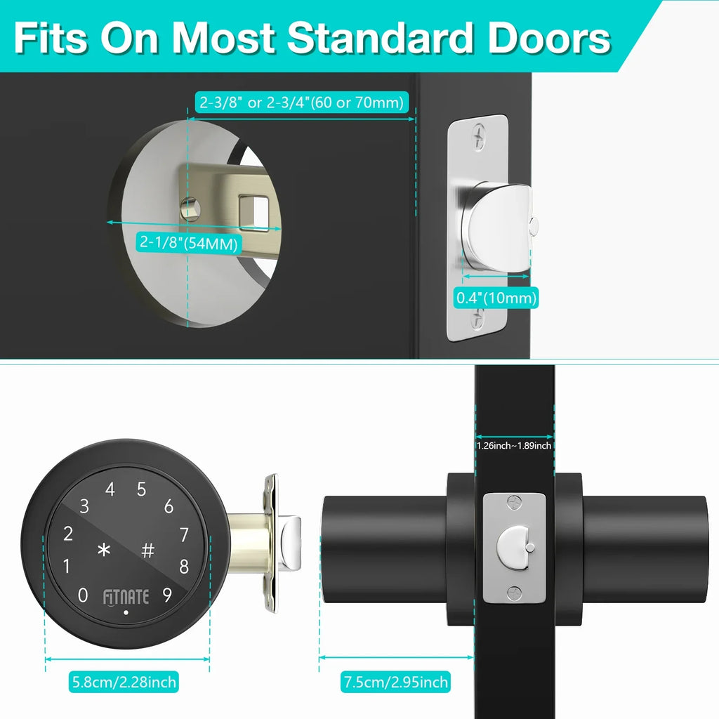 Smart Digital Keypad Door Lock Password Code Electronic Knob App Control
